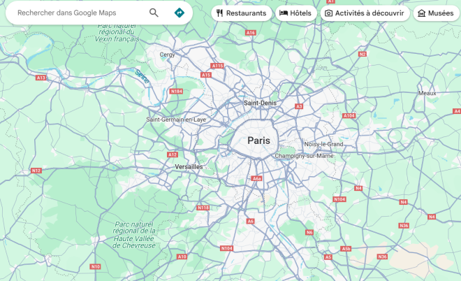 Paris sur Google Maps