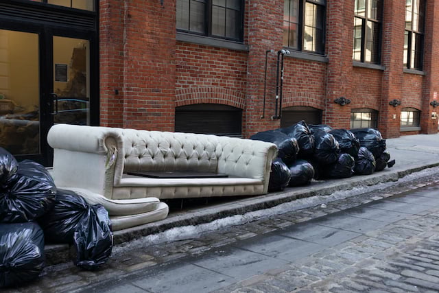 Poubelles dans le quartier de Brooklyn