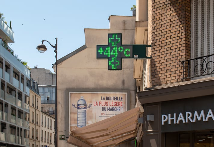 Une température de 44 degrés à l'extérieur
