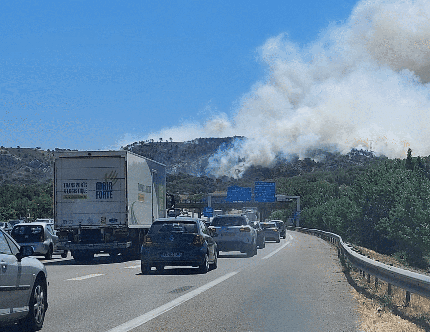 Incendie entre Marseille et les Pennes-Mirabeau