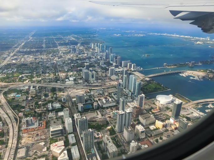 Vue sur l'extérieur de l'avion