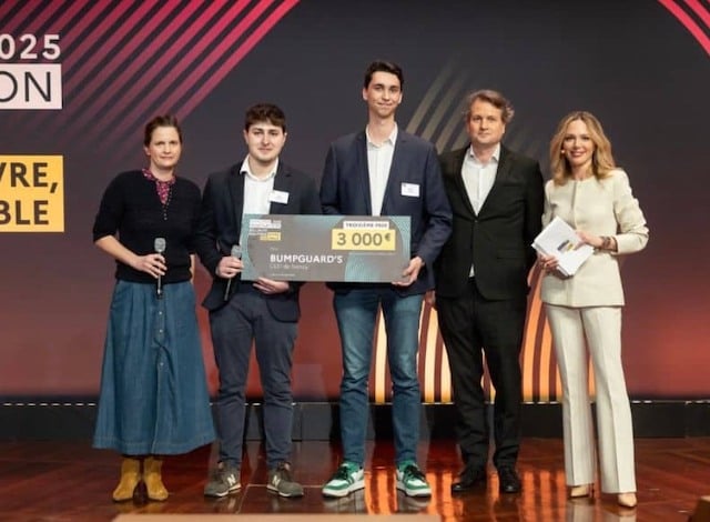 Louis Marconnet et Théo Hoffmann lors de la remise des prix