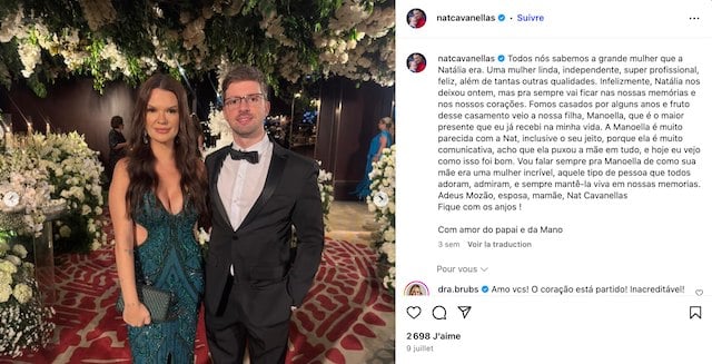Capture d'écran Instagram