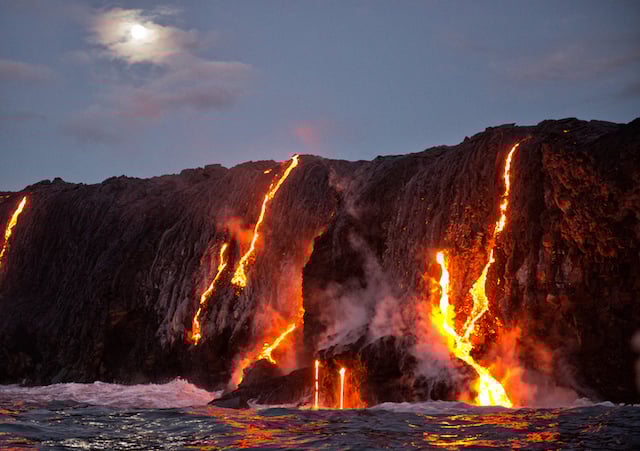 Coulée de lave du volcan Kilauea