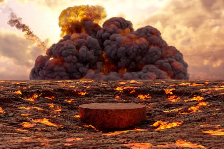 Un volcan en éruption