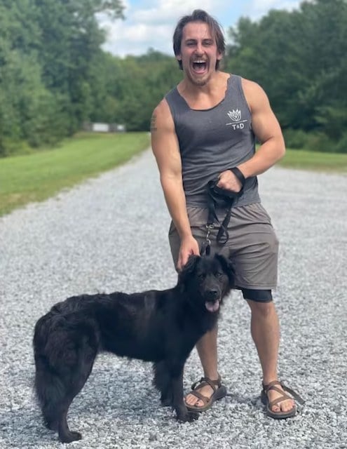 Adam Turck et son chien