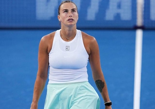 Aryna Sabalenka lors de la rencontre