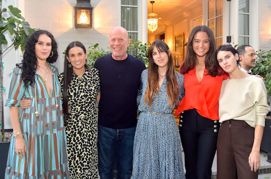 Bruce Willis avec Demi Moore et ses filles
