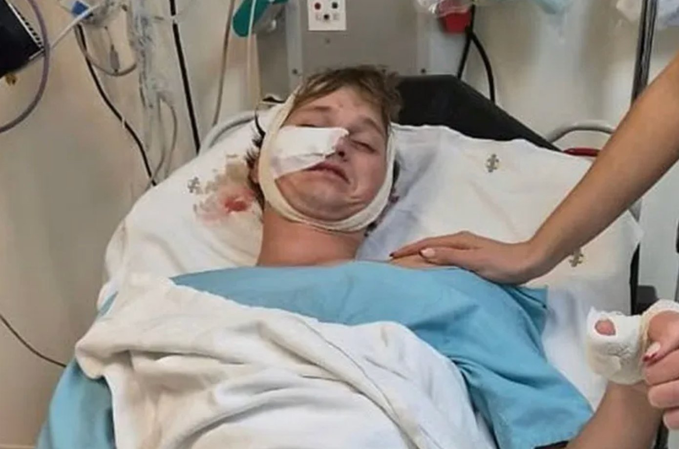 Nicolas Hohls depuis son lit d'hôpital