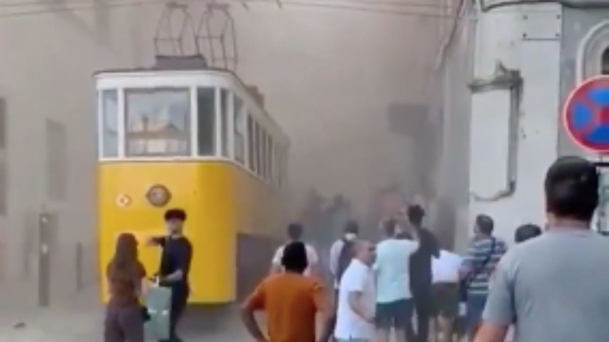 Image du déraillement du funiculaire de Lisbonne, le 3 septembre 2025