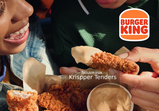 Un groupe d'amis partage des tenders Burger King