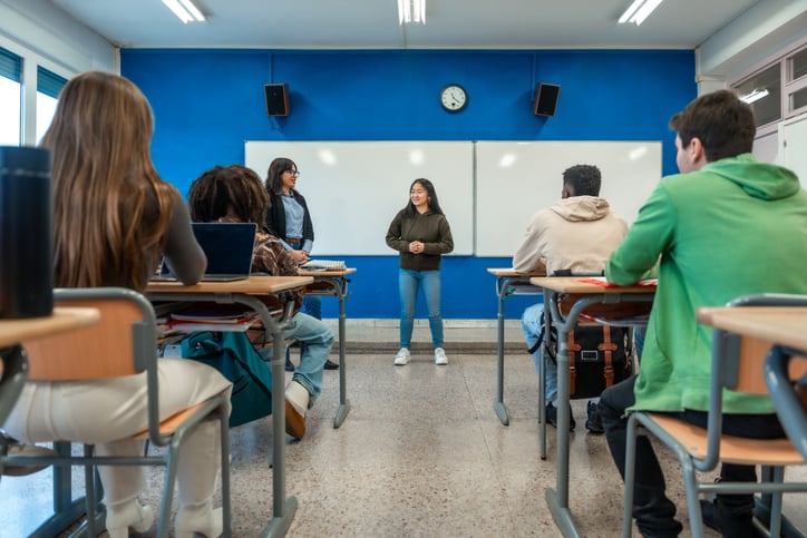 Une classe de lycéens