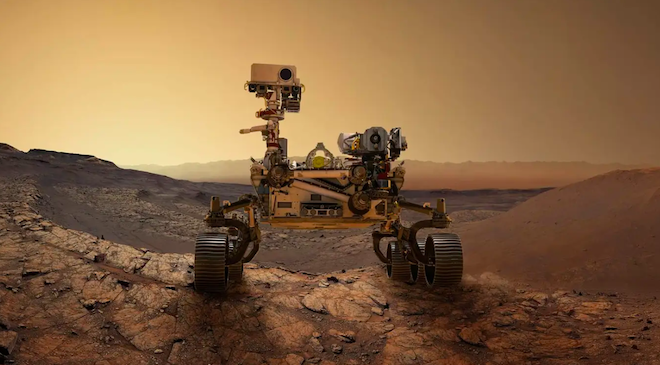 Le robot Perseverance sur Mars