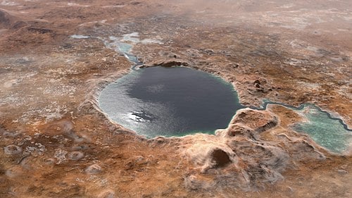 Le cratère Jezero sur Mars