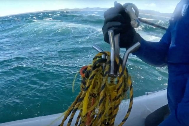 Capture d'écran montrant le filet de pêche