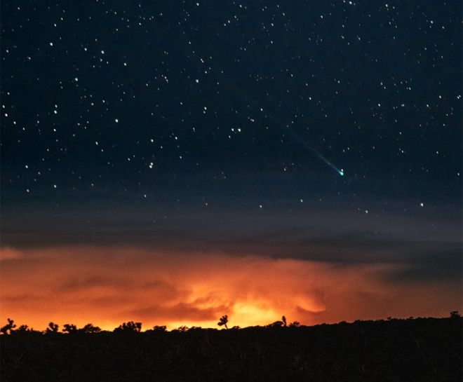 Une comète visible dans le ciel