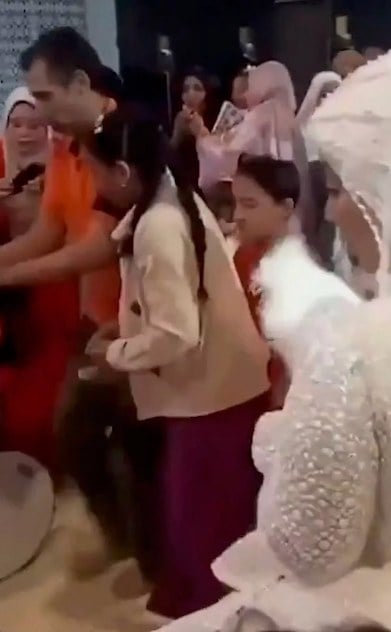Capture d'écran la mariée et les invités