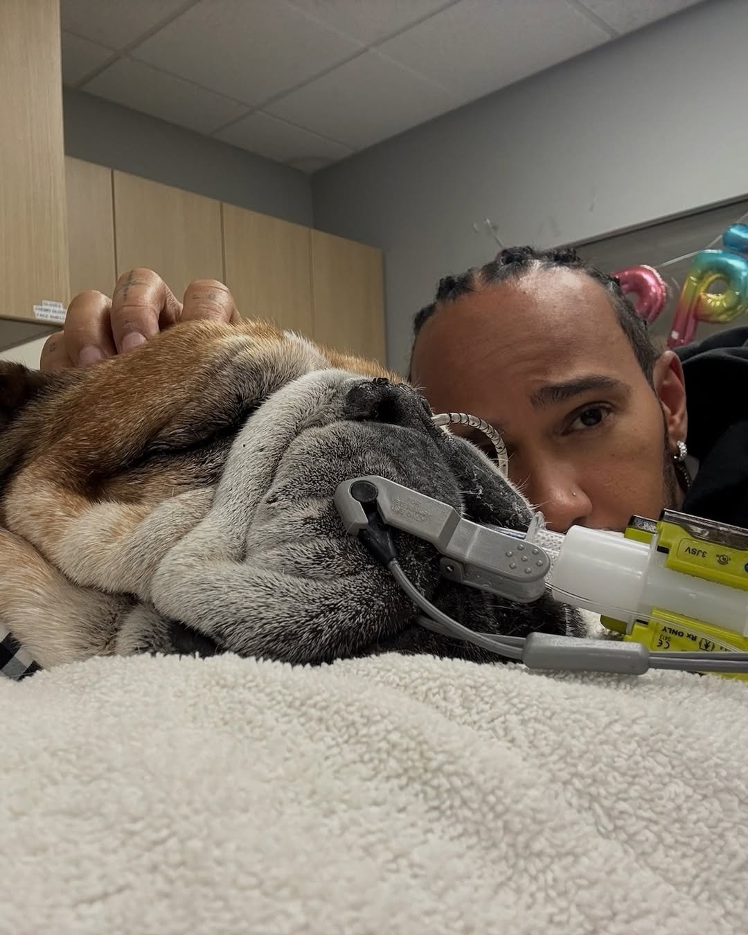 Roscoe et Lewis Hamilton
