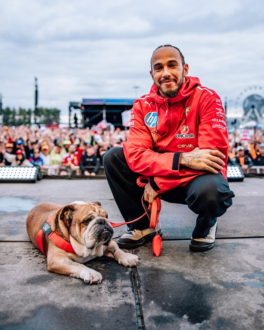 Roscoe et Lewis Hamilton