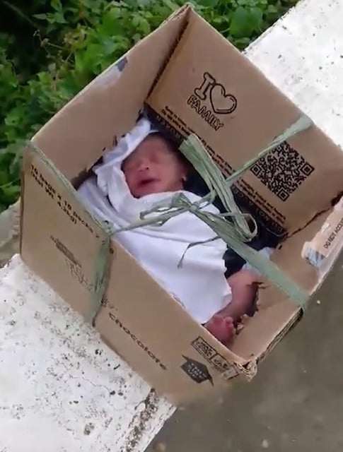 Le nouveau-né retrouvé abandonné dans une boîte en carton en bord de route