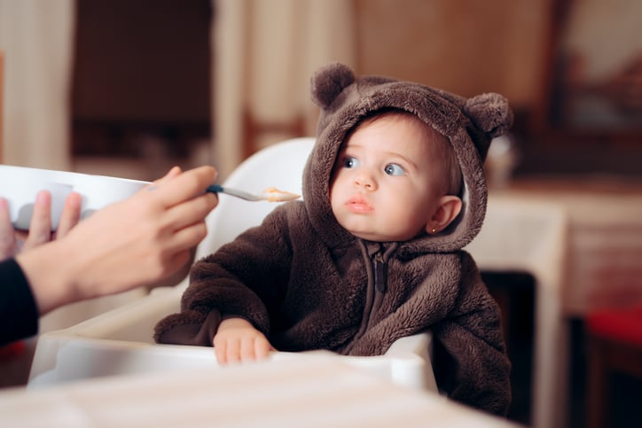 Un bébé apeuré 