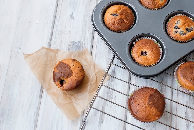 Muffins fourr&eacute;s &agrave; la p&acirc;te &agrave; tartiner