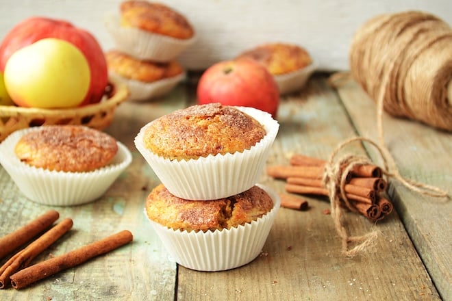 Muffins aux pommes et &agrave; la cannelle