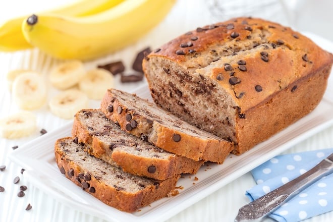 G&acirc;teau au chocolat et &agrave; la banane