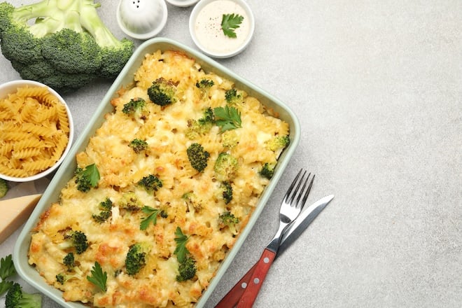 gratin de pâtes au brocoli