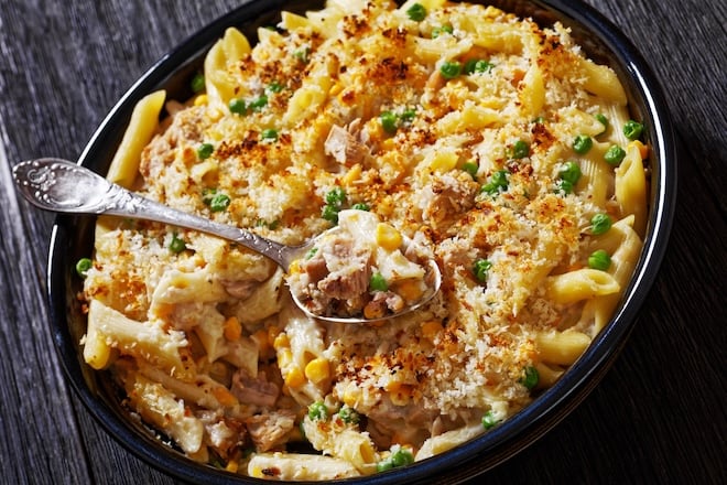 gratin de pâtes au thon