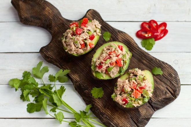 Avocats farcis aux rillettes de thon