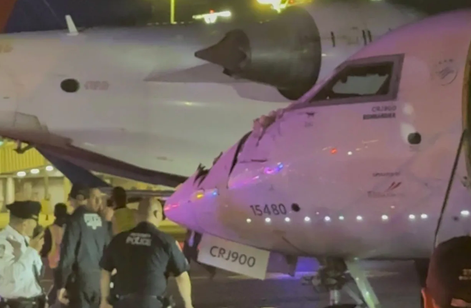 Collision de deux avions à New York