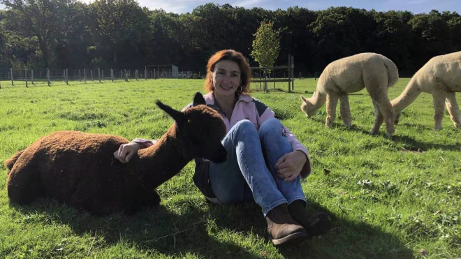 Géraldine et ses lamas