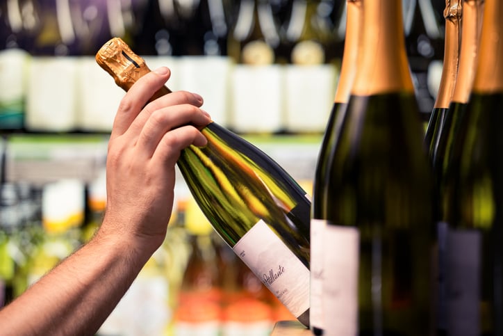 Une bouteille de vin