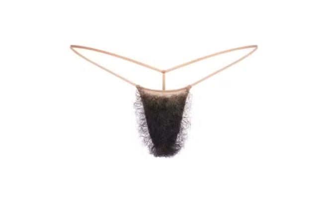 FAUX HAIR MICRO STRING THONG