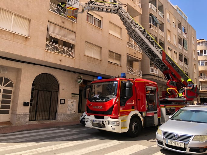 Un camion de pompiers