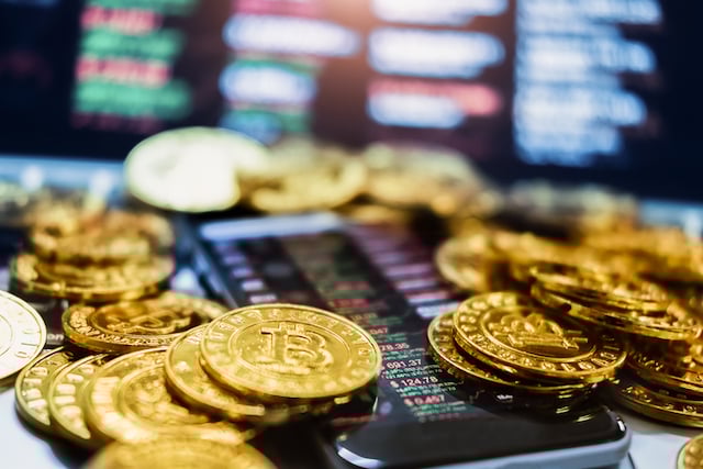 Illustration bitcoins