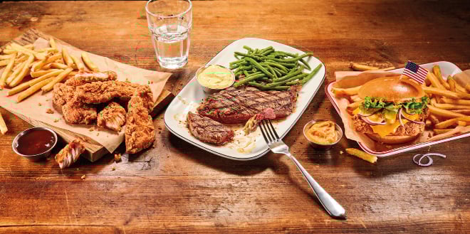 table tenders chez Buffalo Grill