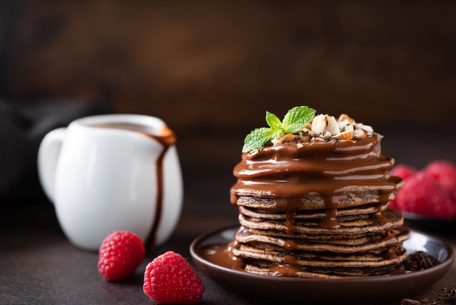 pancakes au chocolat