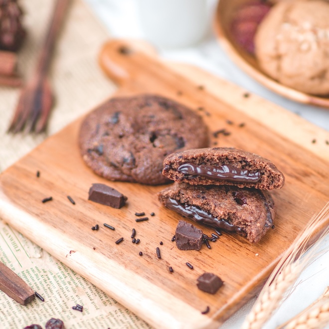 cookies fourrés au chocolat