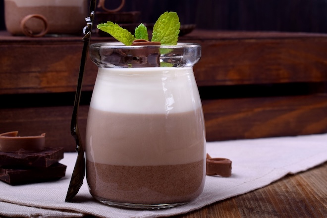 mousse aux trois couches de chocolat