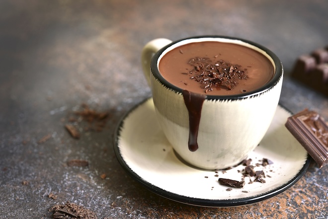 tasse de chocolat chaud épais