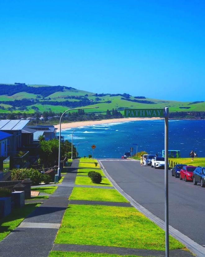 La rue Tasman Drive &agrave; Gerringong