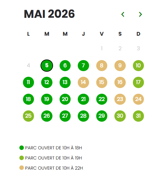 Les horaires du Parc Ast&eacute;rix en mai