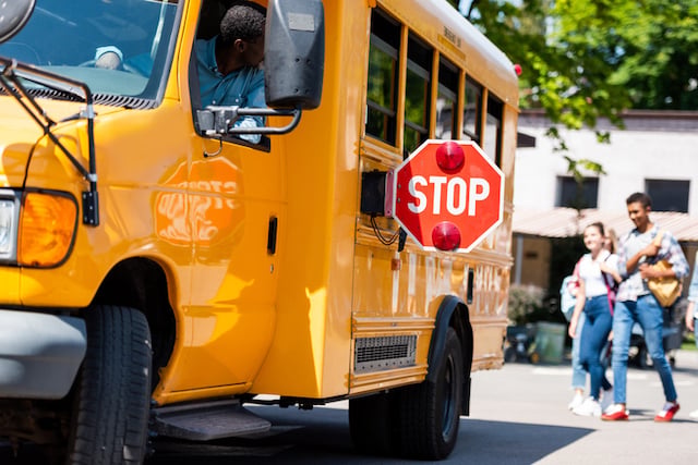 Un bus scolaire am&eacute;ricain