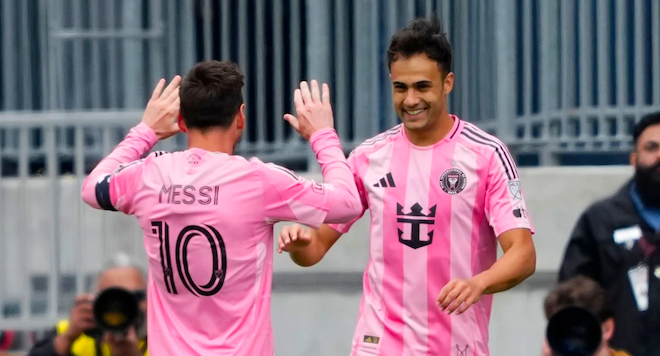 Sergio Reguilon et Lionel Messi &agrave; l'Inter Miami