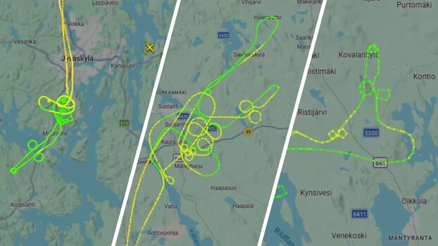 Plan de vol de pilotes finlandais, datant du 13 f&eacute;vrier