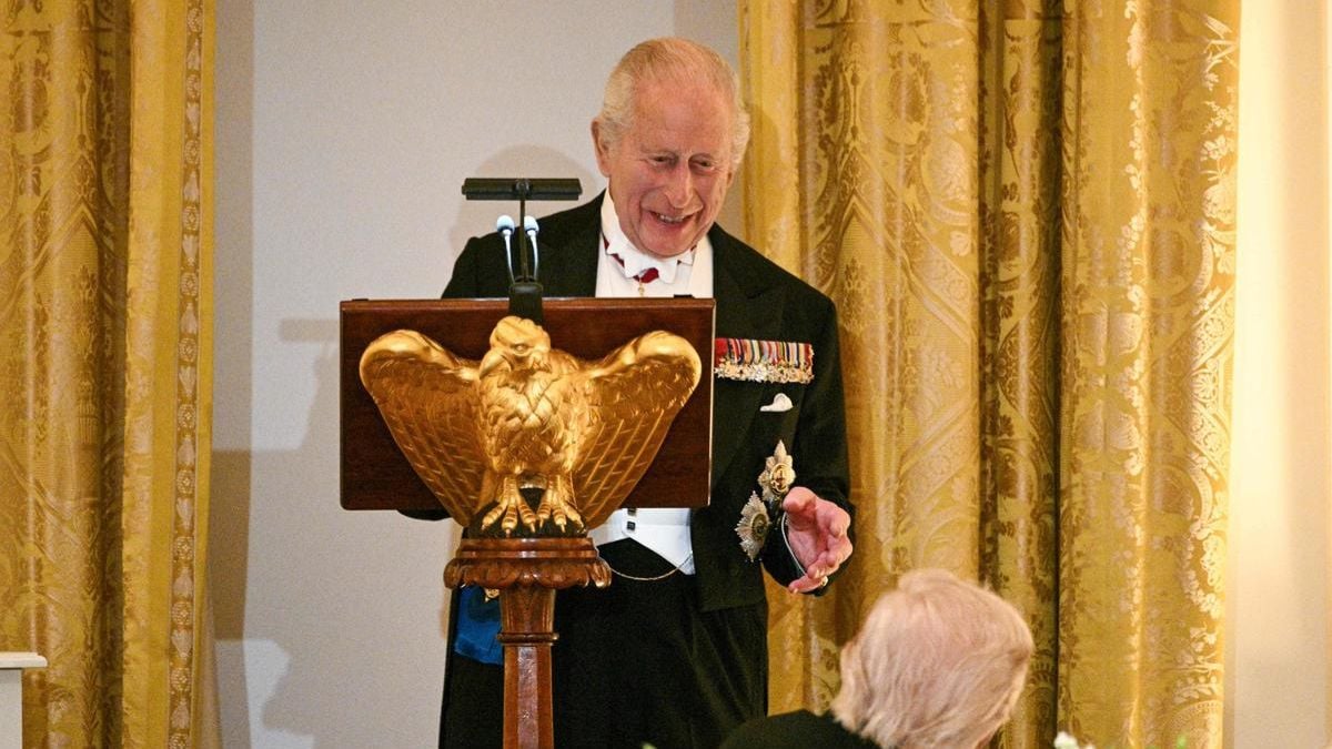 Le roi Charles III lors d'une r&eacute;ception officielle &agrave; la Maison blanche, &agrave; Washington, le 28 avril 2026