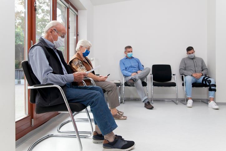 La salle d'attente d'un m&eacute;decin