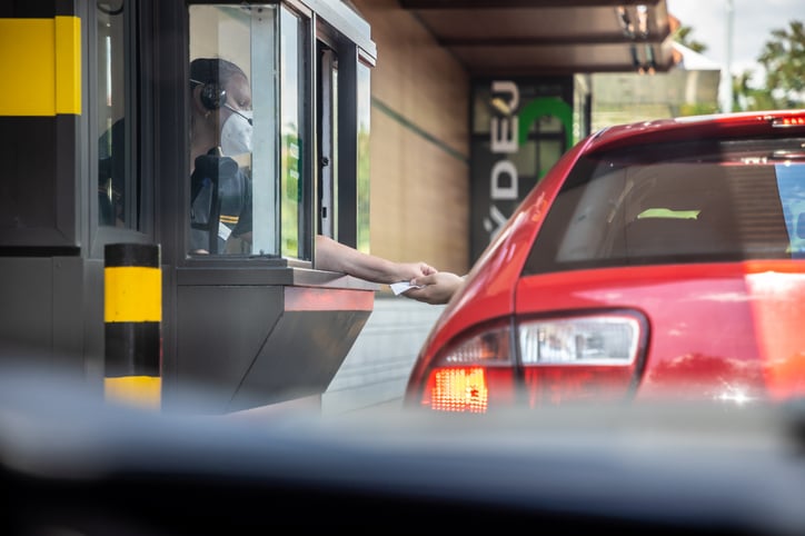 Une commande &agrave; un drive McDonald's